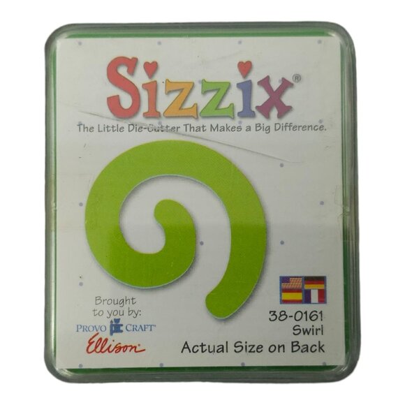 Sizzix Originals Small Green Die Lot 38-0161 Swirl 38-0145 Photo Corner Crafting - Picture 3 of 10
